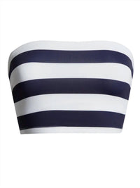 BONDI BORN Stella Bikini Top in navy stripe - women's swimwear - view 4