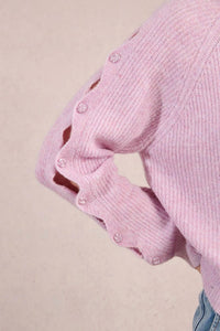 Molly Bracken - Rosebud Petal Crewneck Knit Sweater