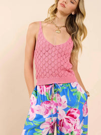 Sadie & Sage - Find Yourself Open Work Sweater Tank