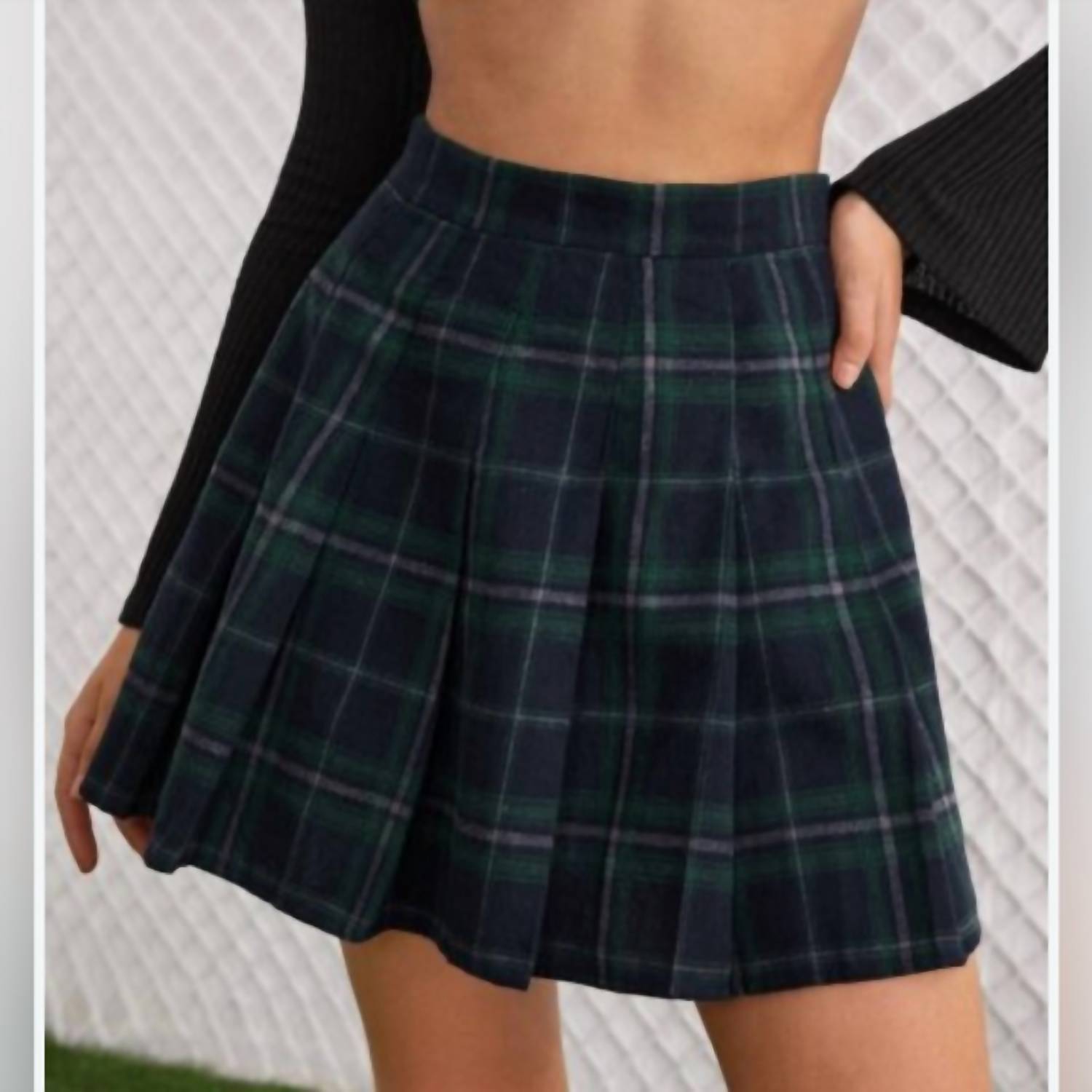 Katie J Nyc - Heather Plaid Skirt