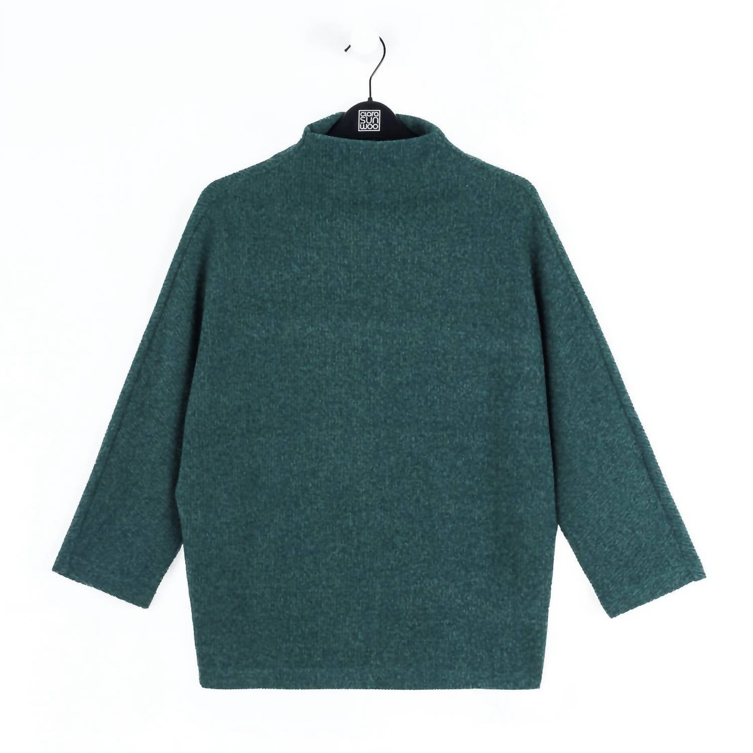 Clara Sunwoo - Plush Ribbed Funnel Neck Sweater