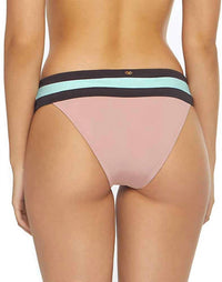 Riviera Banded Full Cut Colorblock Low Rise Teeny Bikini Bottoms