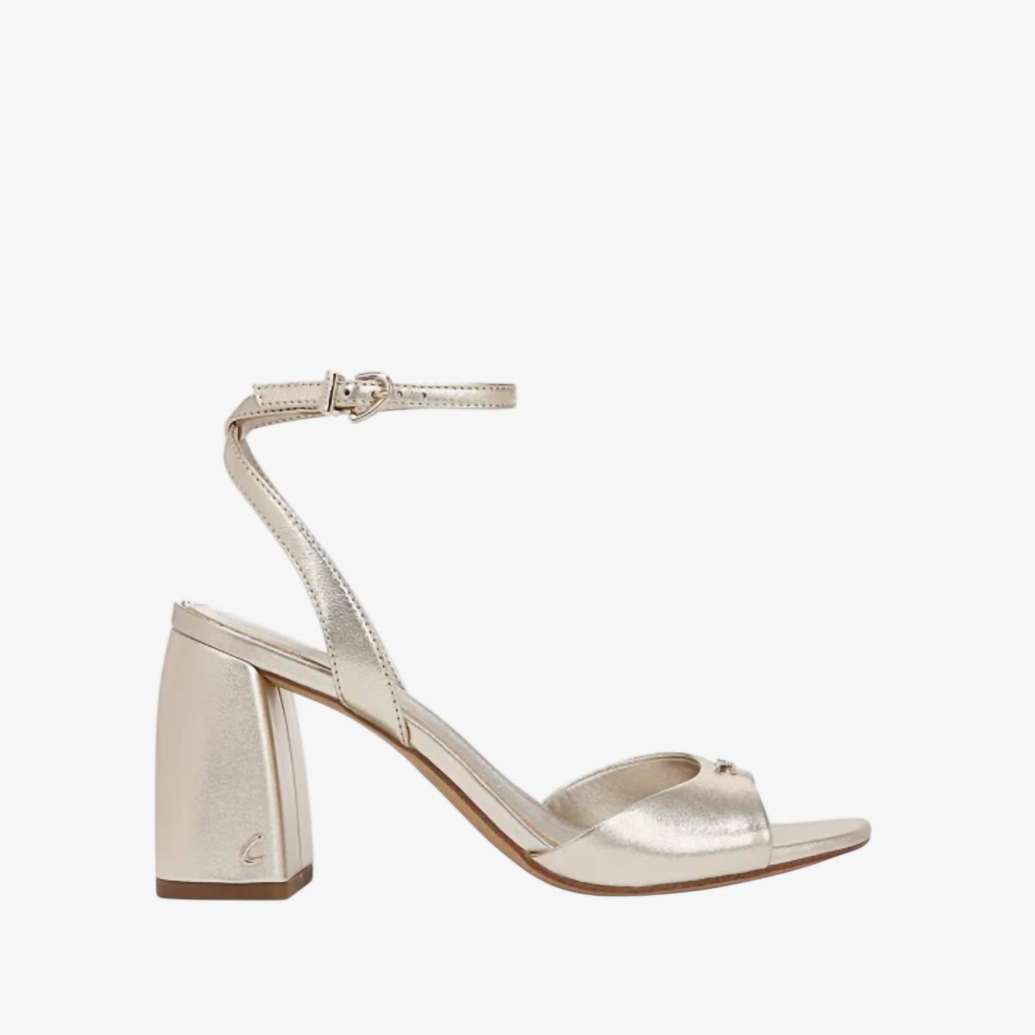 Circus.NY Women's Aria Block Heel Sandal in gold - women's sandal