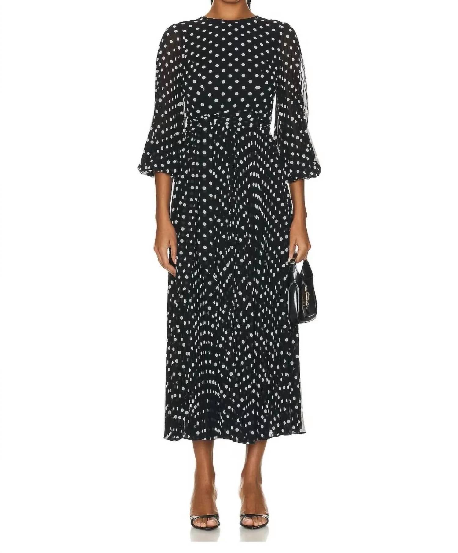 Zimmermann - Sunray Long Sleeve Polka Dot Midi Dress