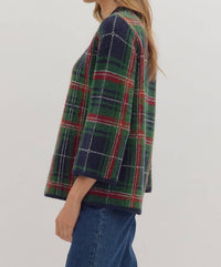 Entro - Plaid Tunic Sweater