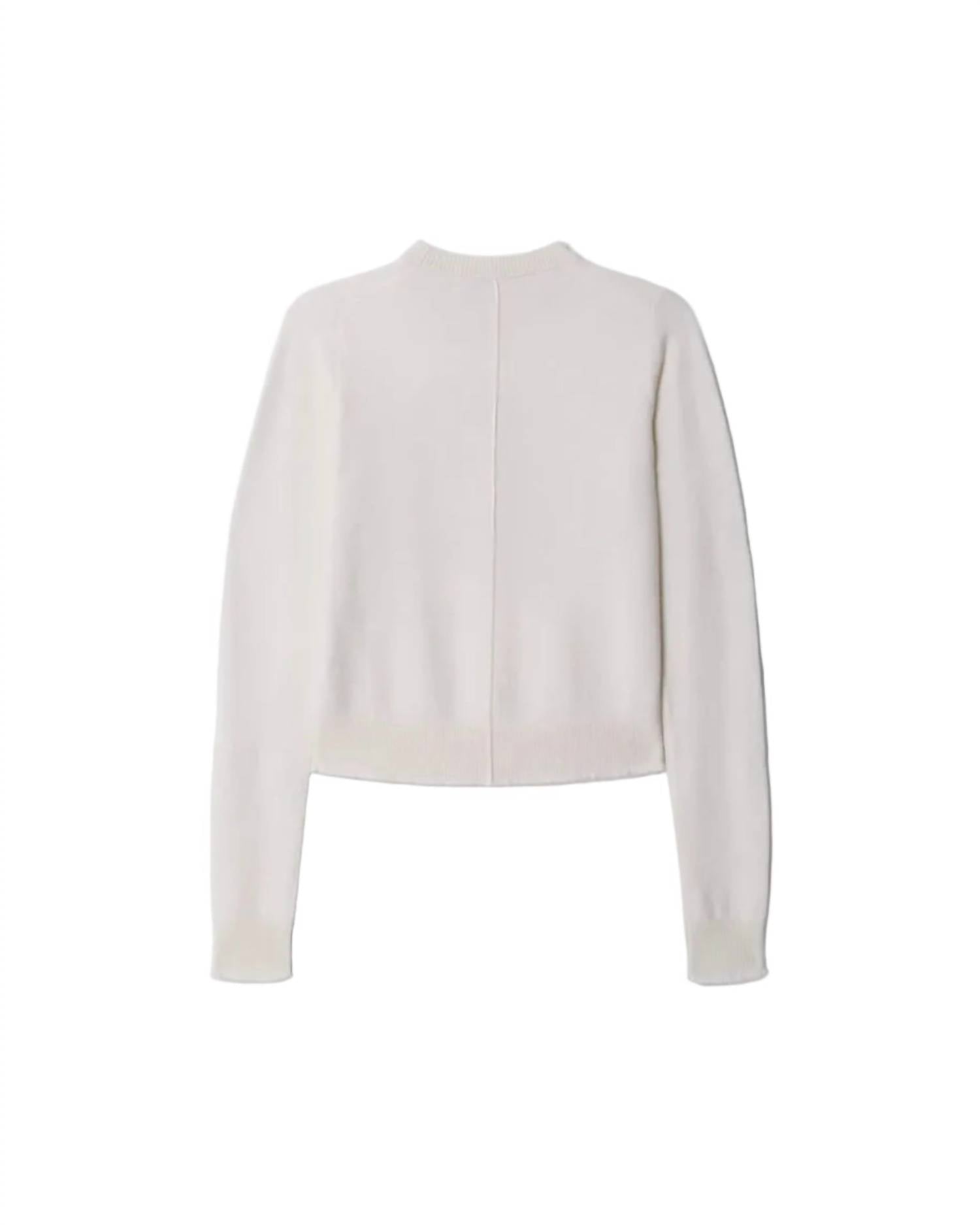 RE/DONE Mickey Mouse Classic Crewneck Sweatshirt in vintage white - women's top - alternate view