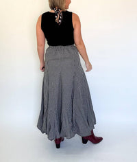 Olivaceous - Check Mate Maxi Skirt