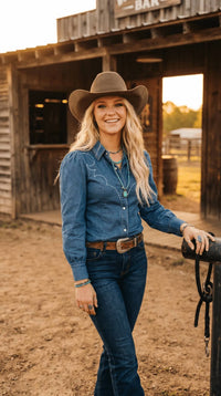 Lucky & Blessed - Stretch Pearl Snap Western Shirt