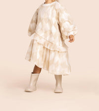 Omamimini - Hi-Low Organza & Terry Dress