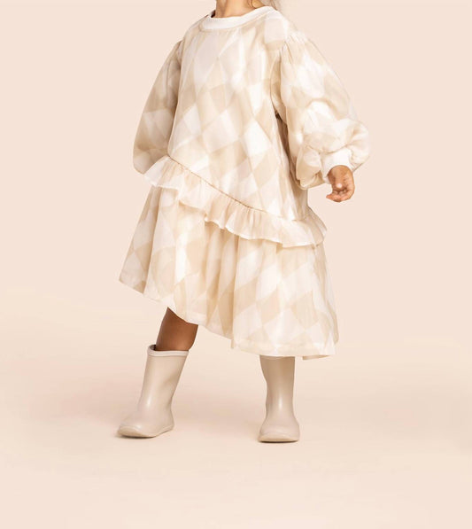 Omamimini - Hi-Low Organza & Terry Dress