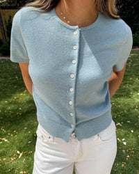 MOD REF Daylight Knit Top in blue - women's t-shirt