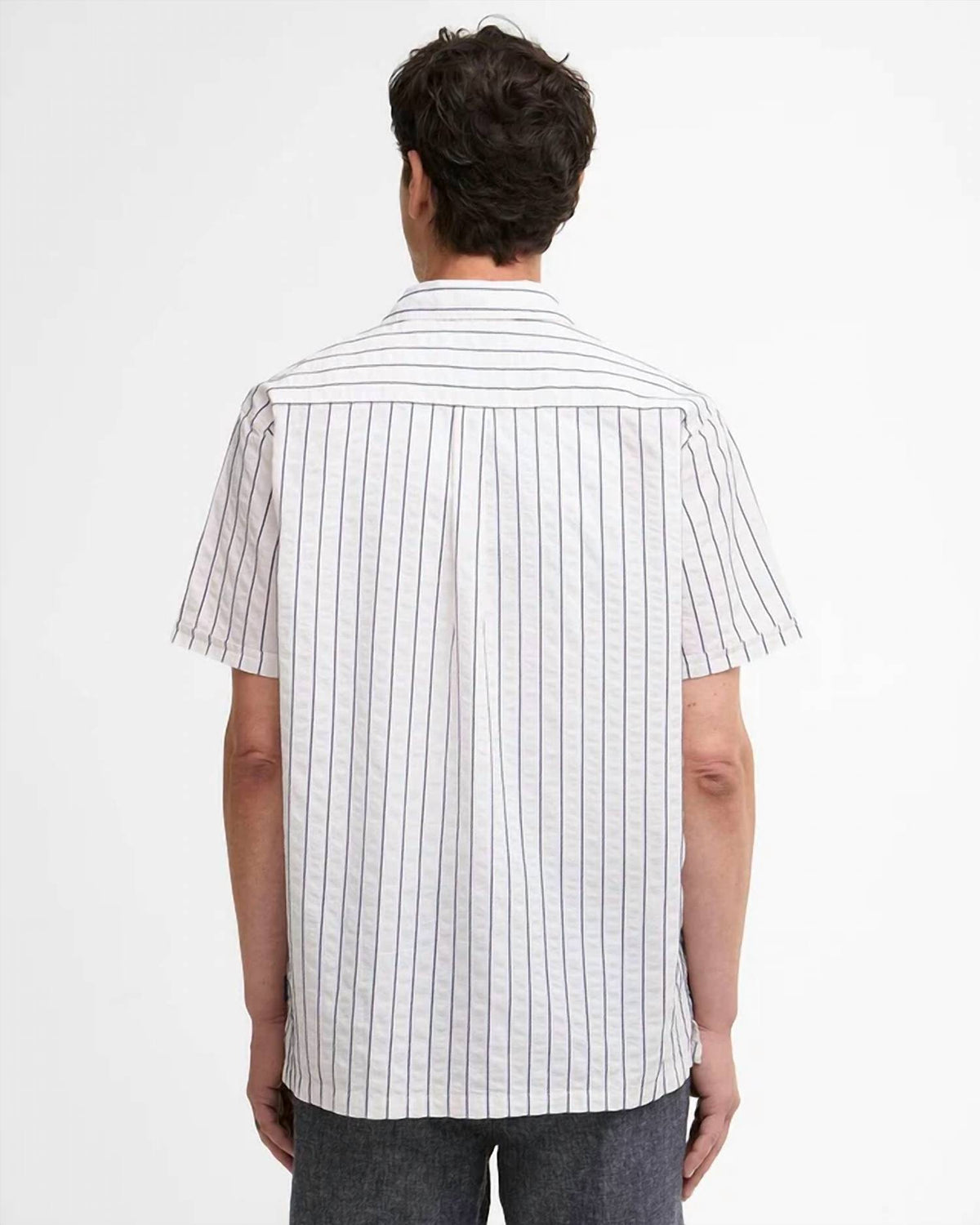 Barbour - Park Seersucker Striped Short Sleeved Shirt