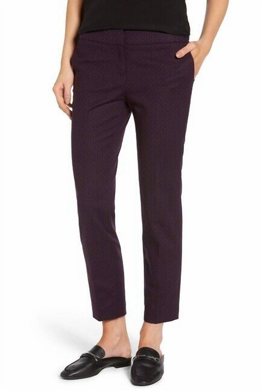 Halogen - Stretch Cotton Blend Dotted Cropped Pants