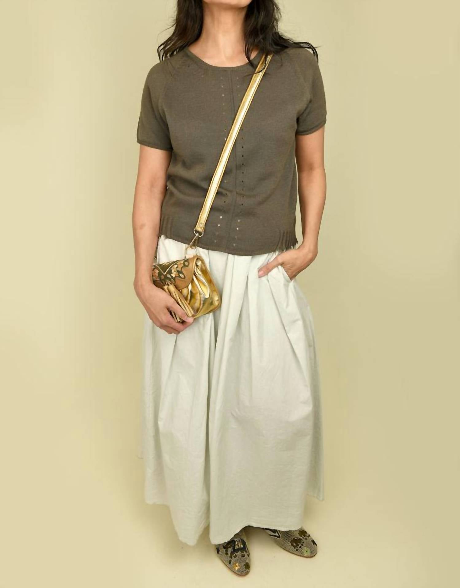 Meher Kakalia Women's Mini Accordion Bag in gold - women's bag - alternate view
