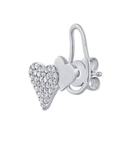 Diana M Jewels - 0.19ct Diamond Stud Heart Earrings