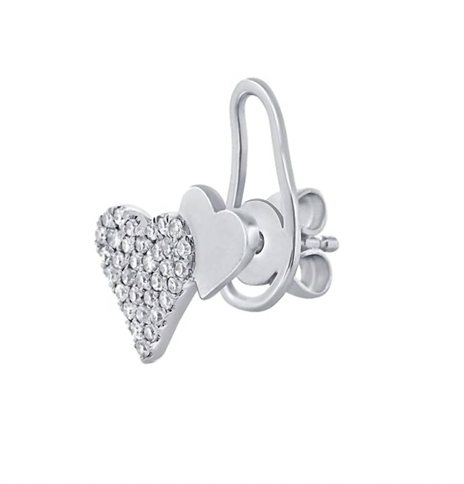 Diana M Jewels - 0.19ct Diamond Stud Heart Earrings