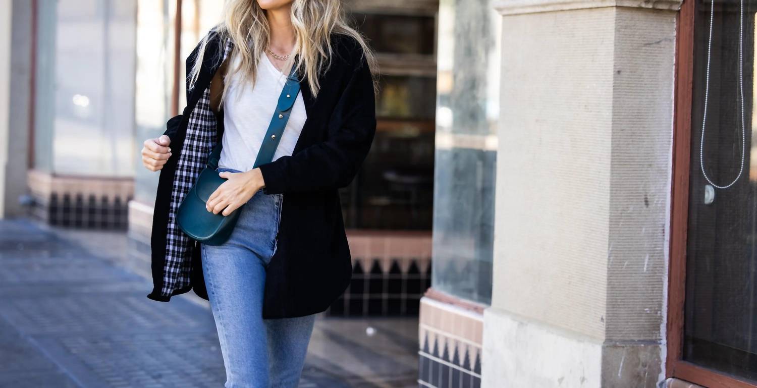Amaryllis - Plaid Lined Corduroy Shacket