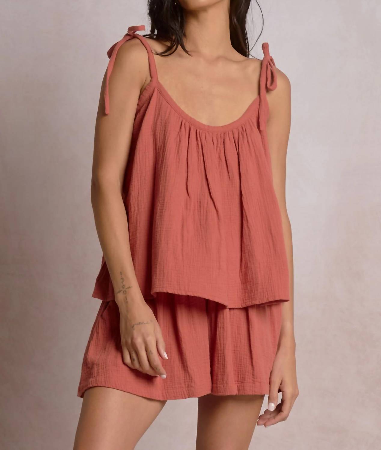 Elan - Flowy Top With Ties Straps