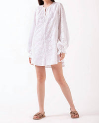 Celina Moon Clover Tunic Dress in white seed - women's dress