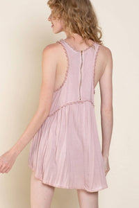 POL Sweet & Simple Babydoll Sleeveless Top in pink - women's blouse - view 4
