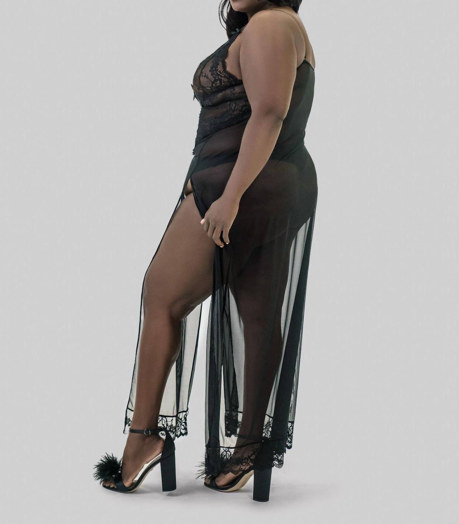 Oh La La Cheri - Valentine Sheer Gown - Plus