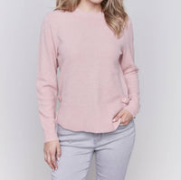 Charlie B - Crew Neck Sweater With Side Tab