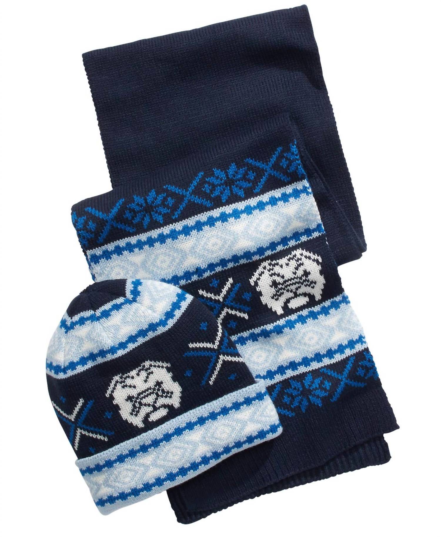 Club Room - Men's Bulldog Hat And Scarf Set