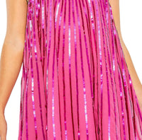 Mac Duggal - Embellished Halter Neck Trapeze Minidress