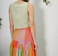 Rujuta Sheth Women's Basic Top in mint - women's shirt - detail view