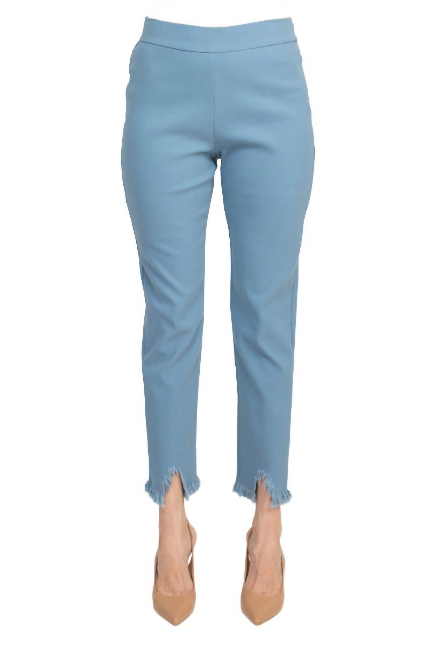 Alberto Makali - Mid Waist Pull-on Shark Bite Hem Pant