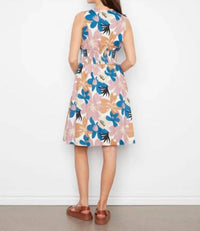 Charlie B - Cotton Voile Printed Front-zip Midi Dress