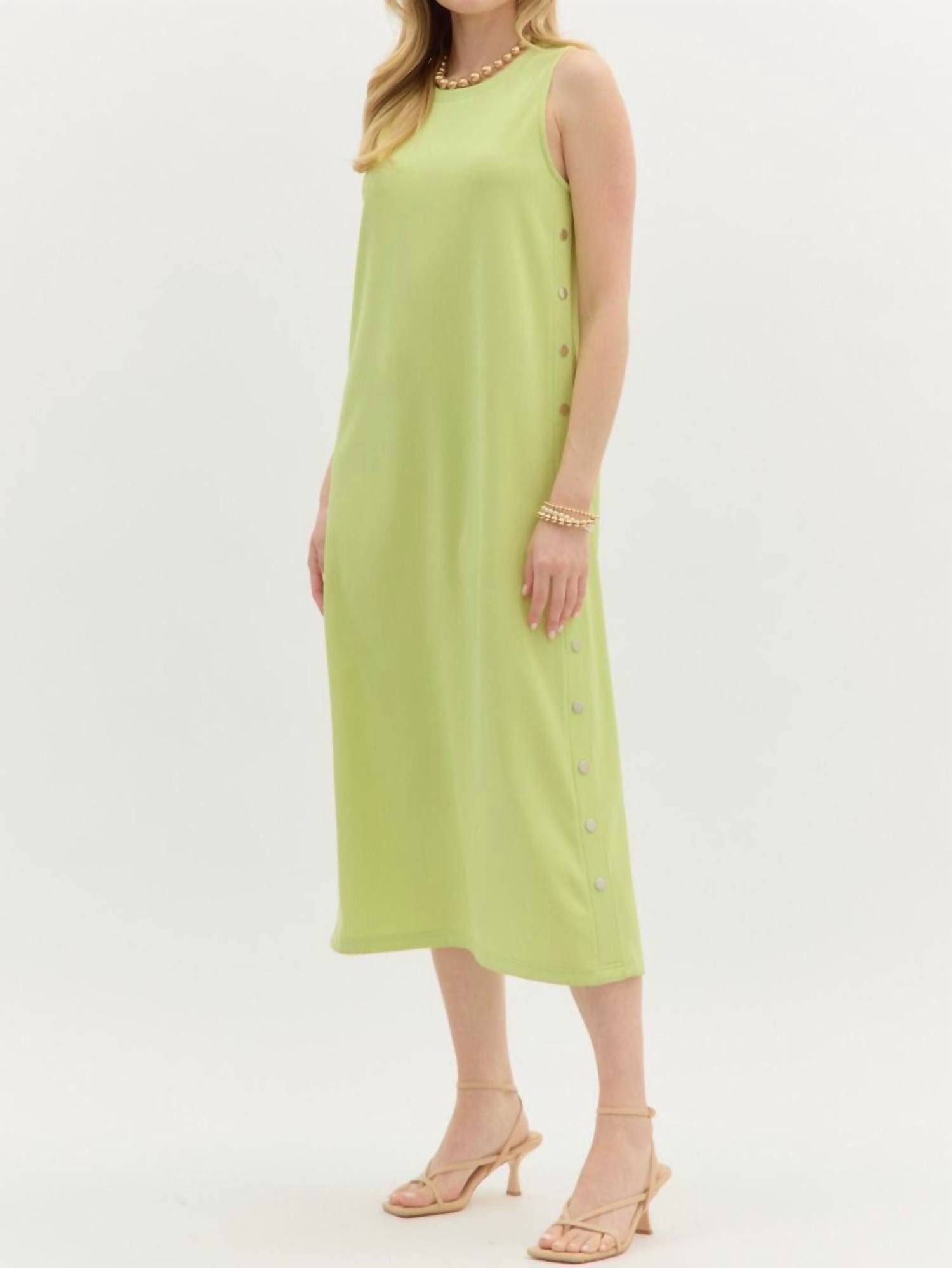 Entro - Solid Rib Textured Midi Dress