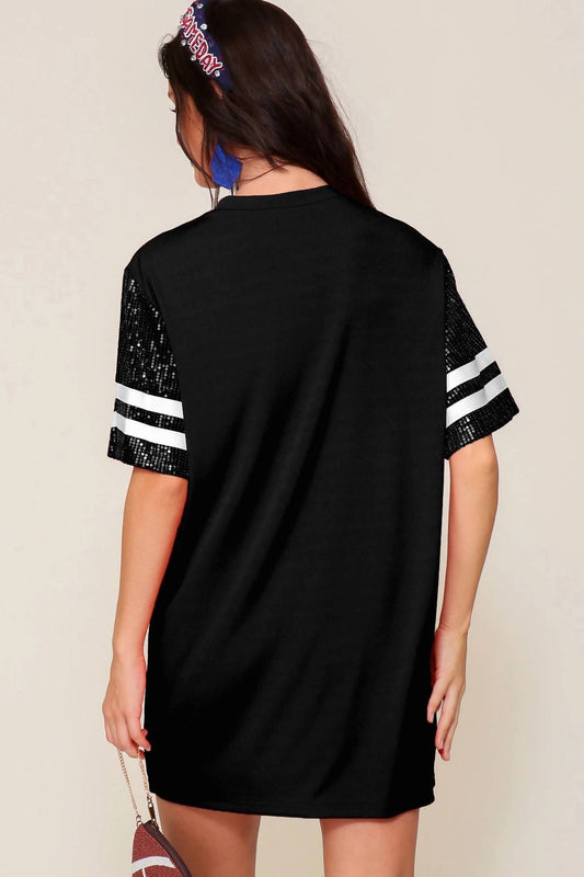 42Pops - Sequin Game Day Oversized Top