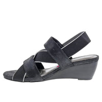 Ros Hommerson Women's Wynona Wedge Sandal in black - women's sandal - view 4