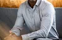 Eight X - Men's Big Paisley Jacquard Button Down Shirt