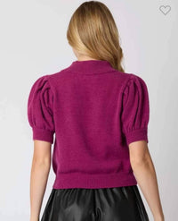 Peach Love - Grateful Puff Sleeve Sweater