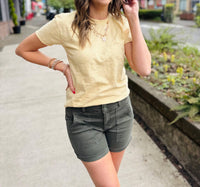 Mododoc - Short Sleeve Step Hem Crew Tee