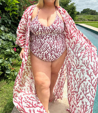 Alicia Swim - Long Kimono Cover-up - Plus