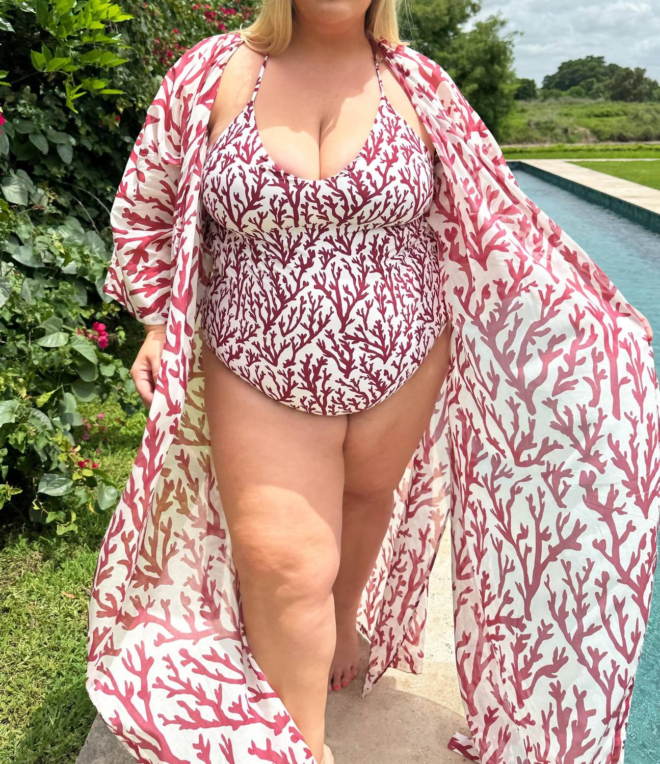 Alicia Swim - Long Kimono Cover-up - Plus