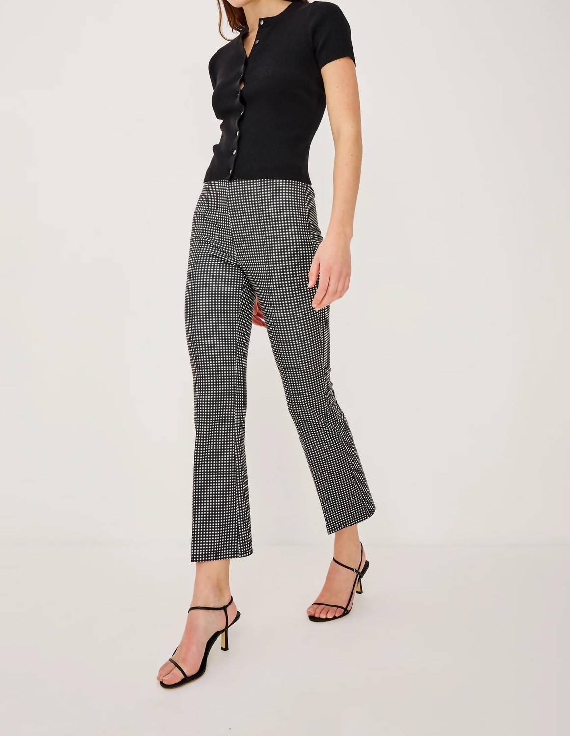 Rails Auray High-Waisted Pant in black gingham - women's pants - view 4