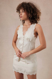 Sunday Edition - Joslyn Satin Lace Top