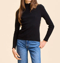 Mille - Carmela Pointelle Turtleneck Top