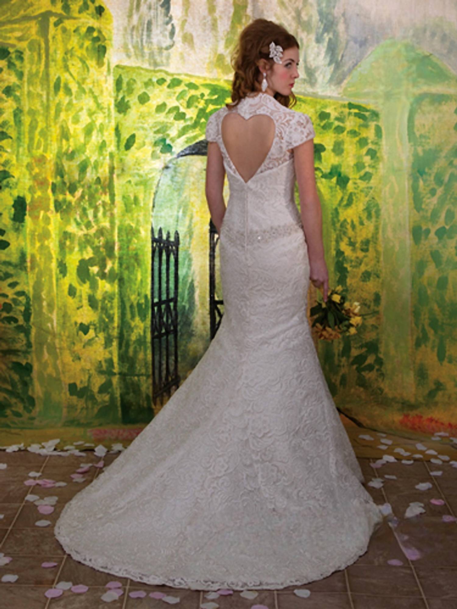 Mary'S Bridal - Fit And Flare All Over Lace Gown