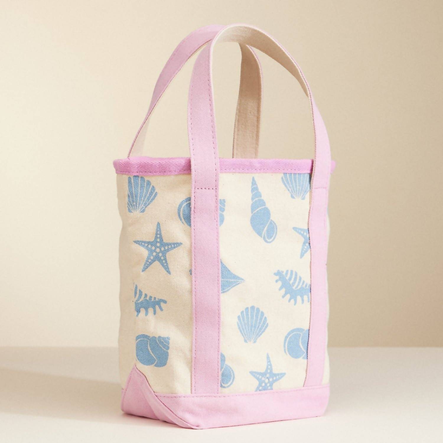 Lilla Haven Women's Mini Shell Print Tote in pink - women's bag - detail view