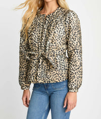 CABALLERO Ember Reversible Jacket in golden leopard - women's jacket - detail view