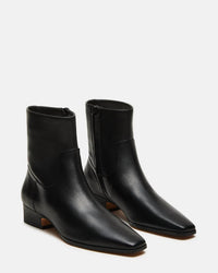 STEVE MADDEN Women's Dusty Ankle Bootie in black leather - women's shoe - alternate view