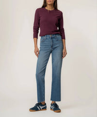 Kut From The Kloth - Avery High Rise Fab Ab Easy Straight Leg Raw Hem Jeans
