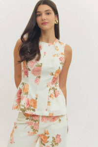 Entro - Floral Peplum Top