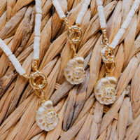 Gemelli - Biscayne Beaded Necklace With Shell Charm