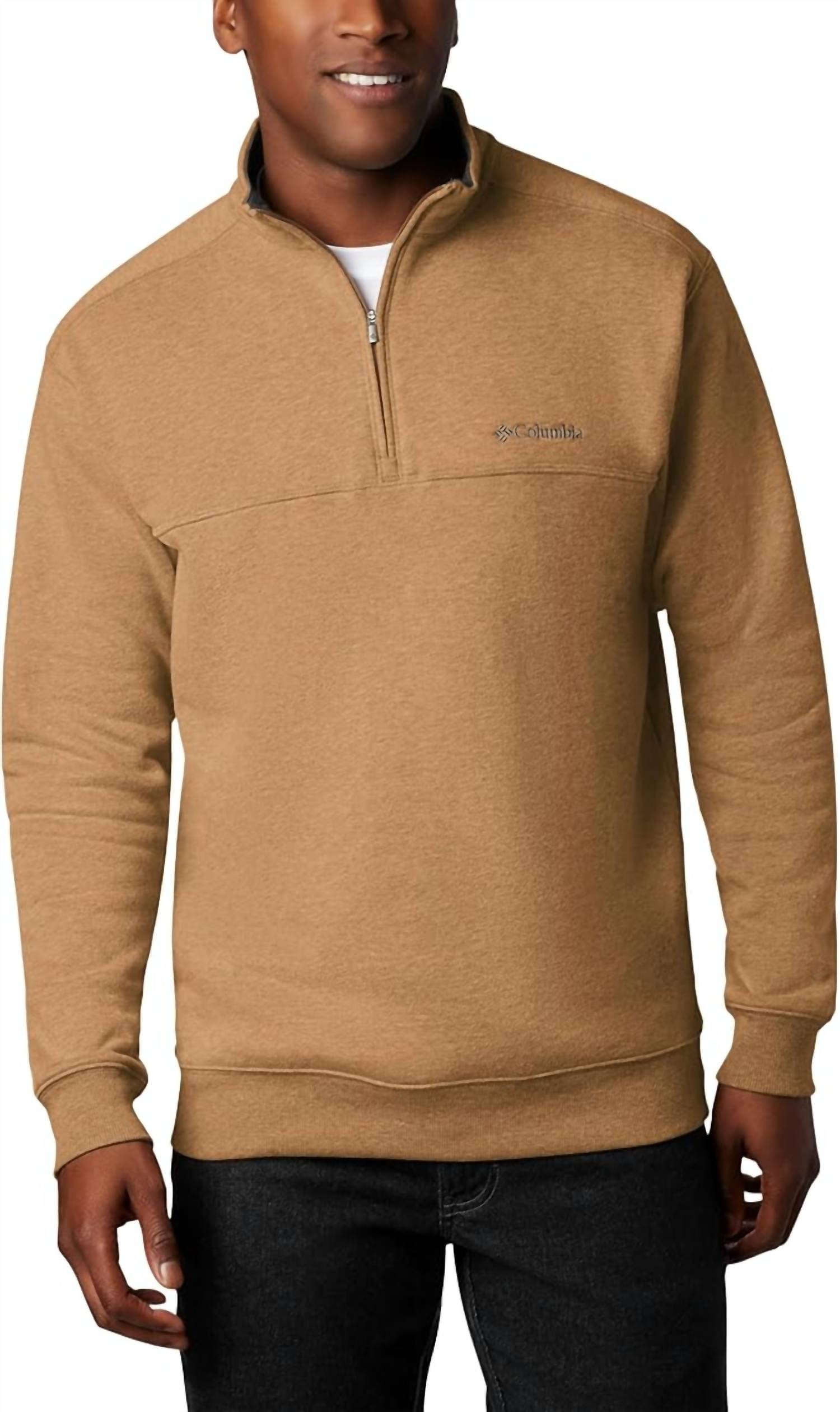 Columbia Hart Mountain Ii Half Zip Pullover in delta heather - men's sweater